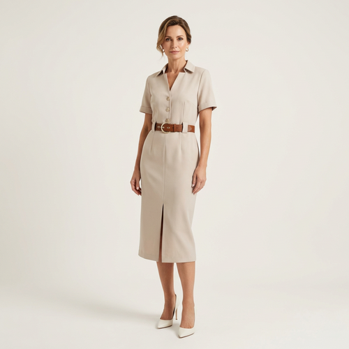 Ruby | Casual Split Midi Dress