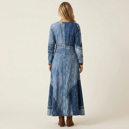 Adriana | Vintage Denim Midi Dress