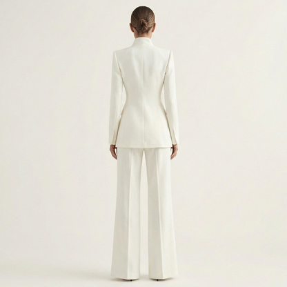 Kelly | High-Collar Blazer & Wide-Leg Trousers Set