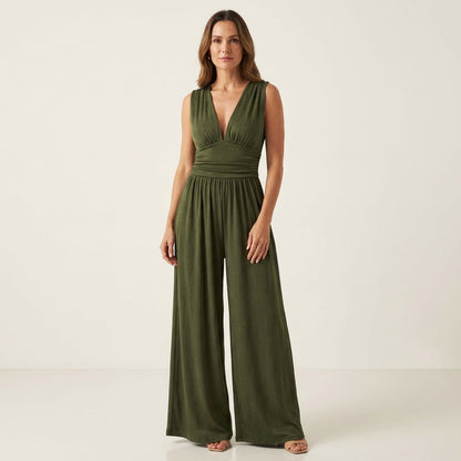 Serena | Chic Sleeveless Wide-Leg Jumpsuit