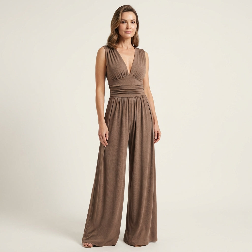 Serena | Chic Sleeveless Wide-Leg Jumpsuit