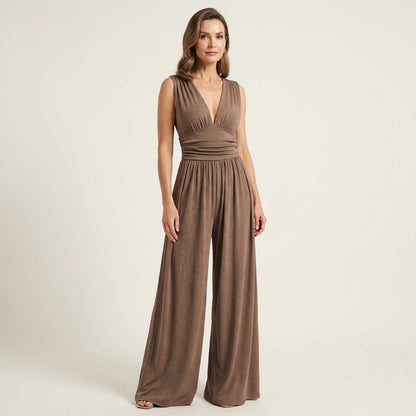 Serena | Chic Sleeveless Wide-Leg Jumpsuit