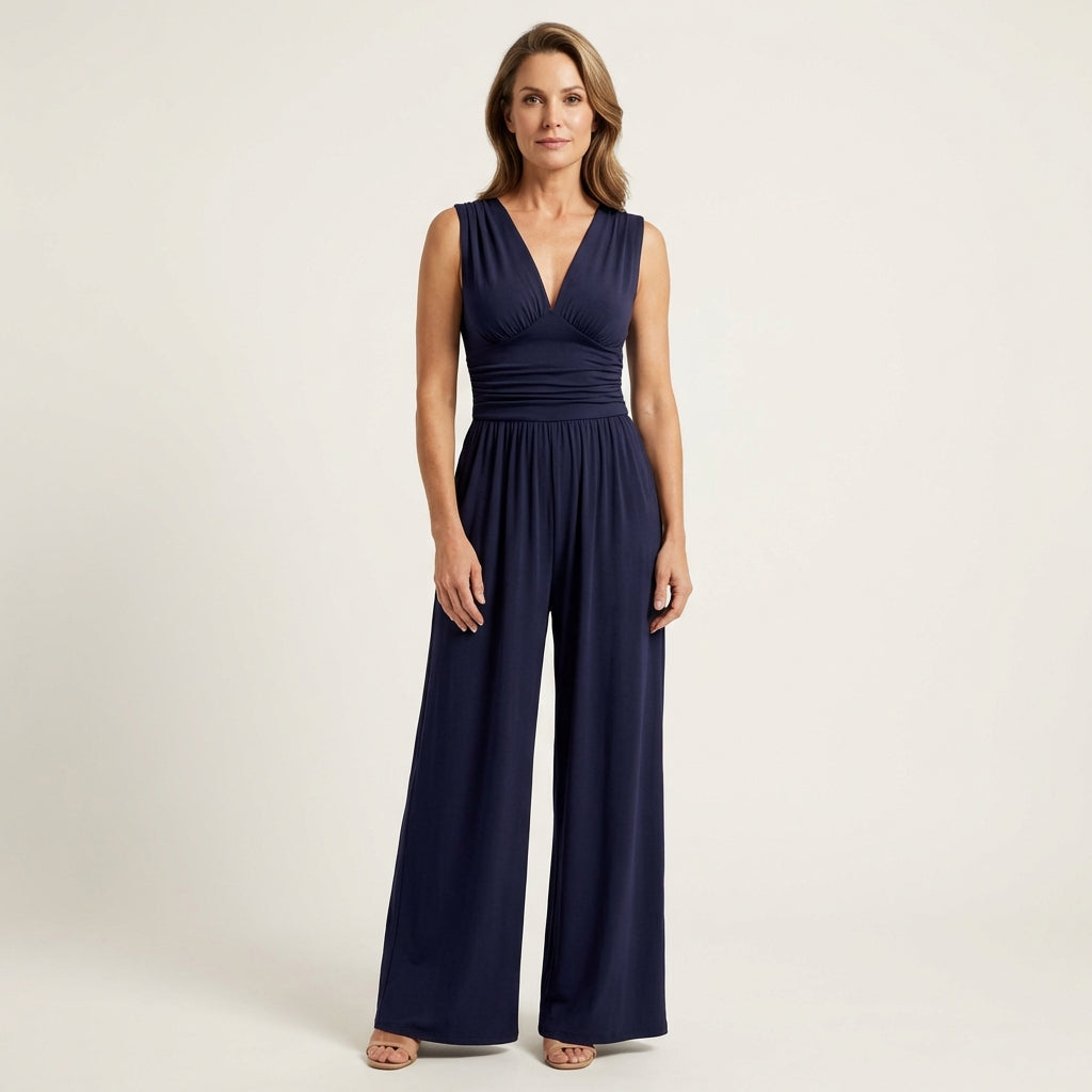 Serena | Chic Sleeveless Wide-Leg Jumpsuit