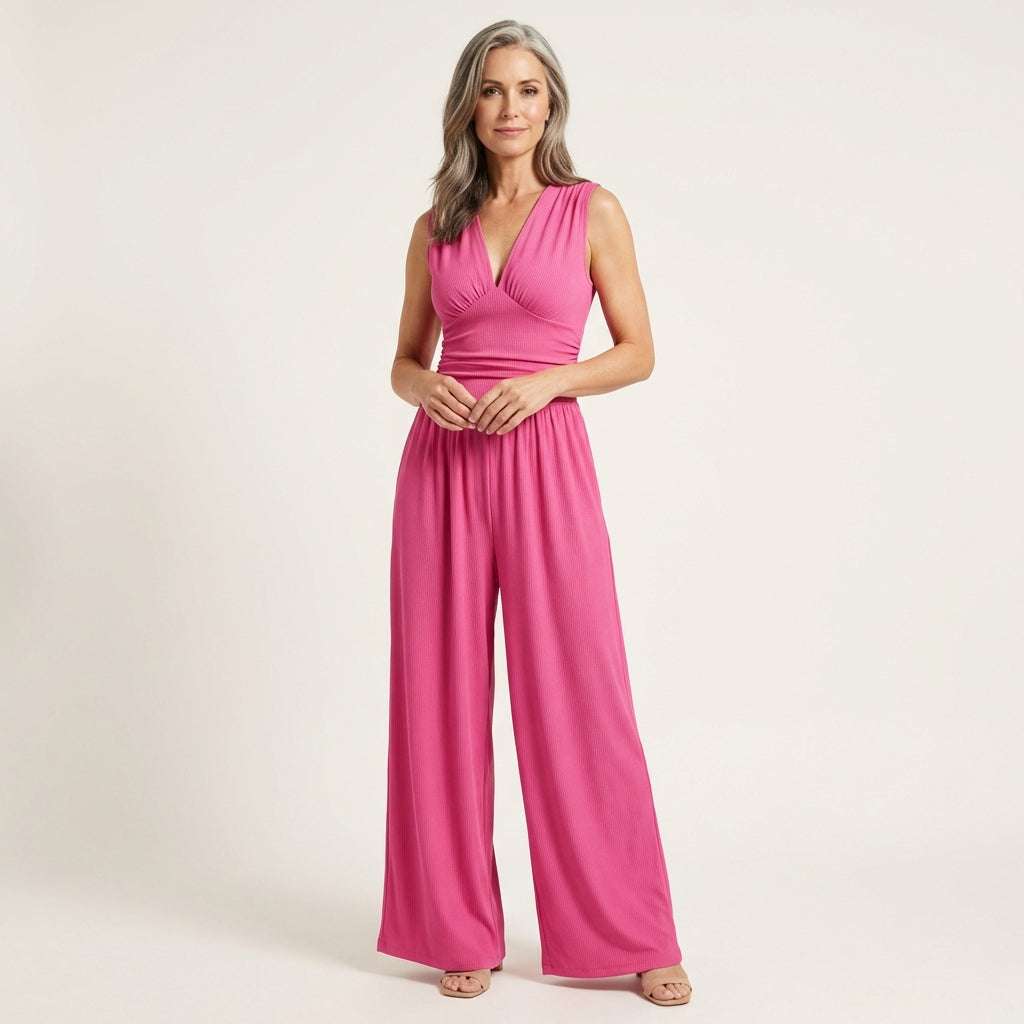 Serena | Chic Sleeveless Wide-Leg Jumpsuit