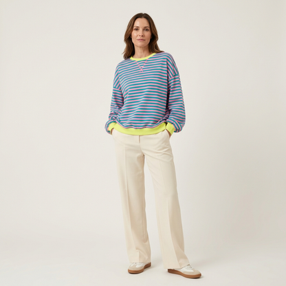 Lurana | Casual Long Sleeve Striped Sweatshirt