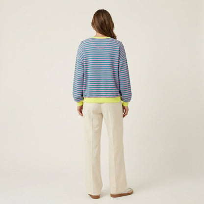 Lurana | Casual Long Sleeve Striped Sweatshirt