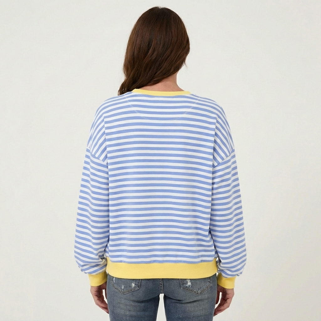 Lurana | Casual Long Sleeve Striped Sweatshirt