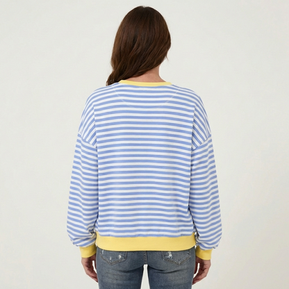 Lurana | Casual Long Sleeve Striped Sweatshirt