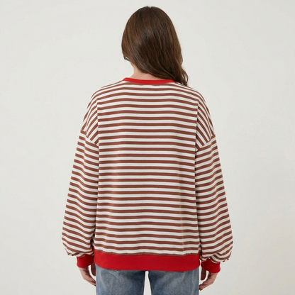 Lurana | Casual Long Sleeve Striped Sweatshirt