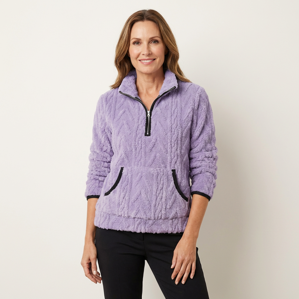 Eliana | Fluffy Half-Zip Sweatshirt