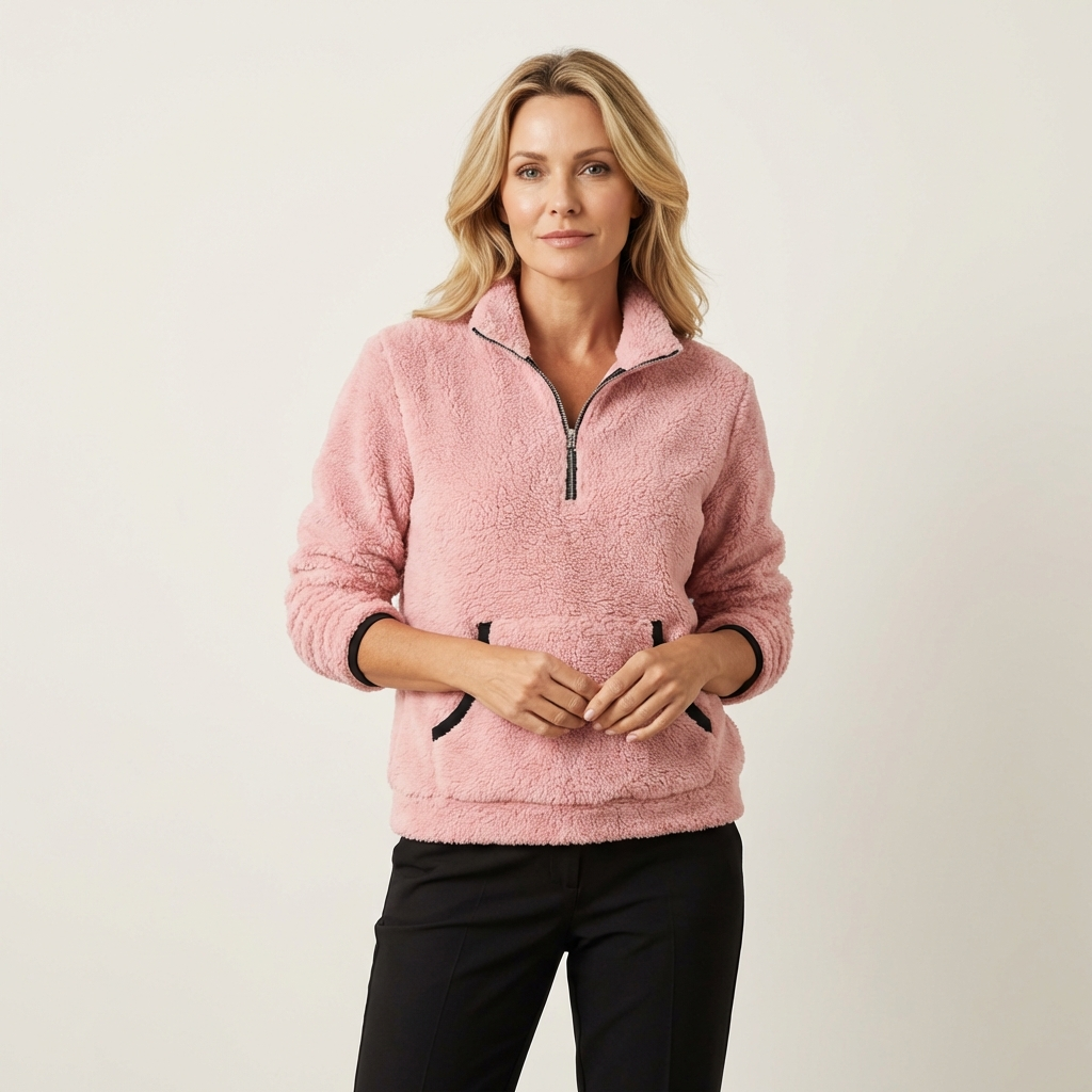Eliana | Fluffy Half-Zip Sweatshirt