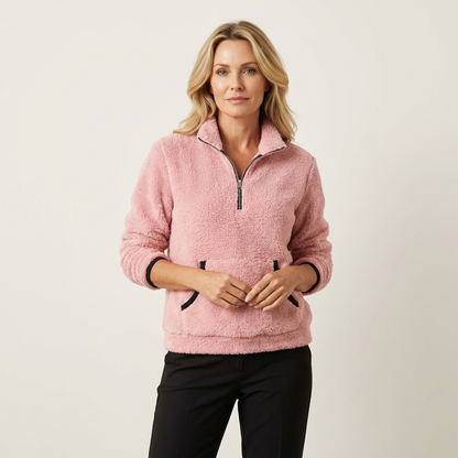 Eliana | Fluffy Half-Zip Sweatshirt