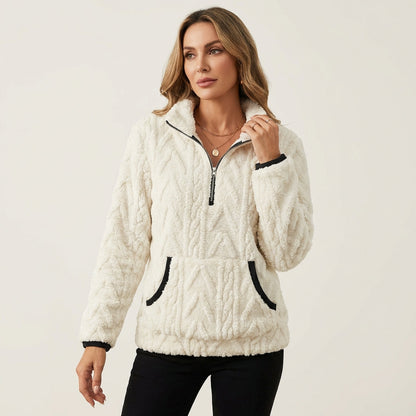 Eliana | Fluffy Half-Zip Sweatshirt