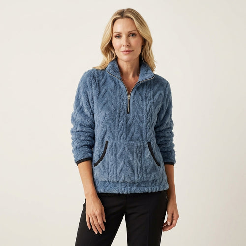 Eliana | Fluffy Half-Zip Sweatshirt