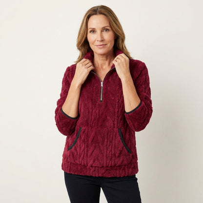Eliana | Fluffy Half-Zip Sweatshirt
