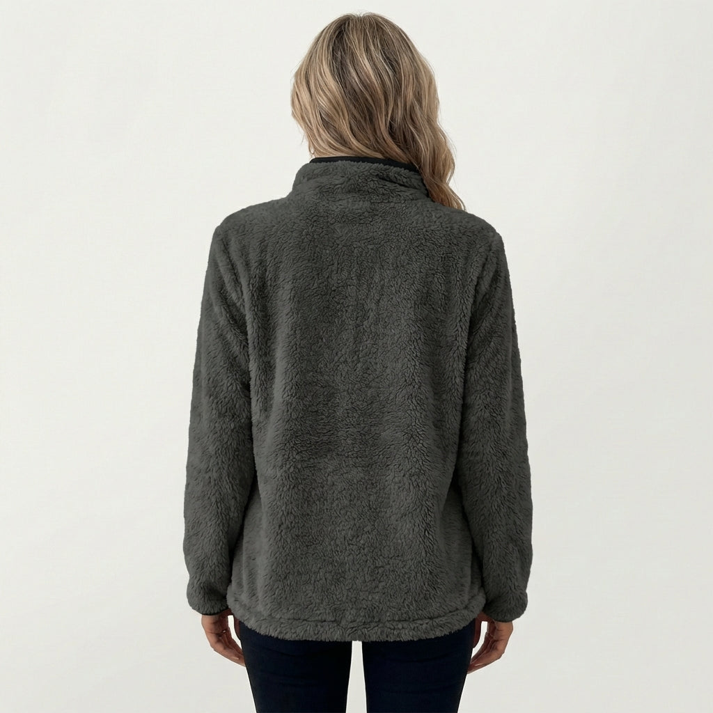 Eliana | Fluffy Half-Zip Sweatshirt