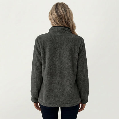 Eliana | Fluffy Half-Zip Sweatshirt