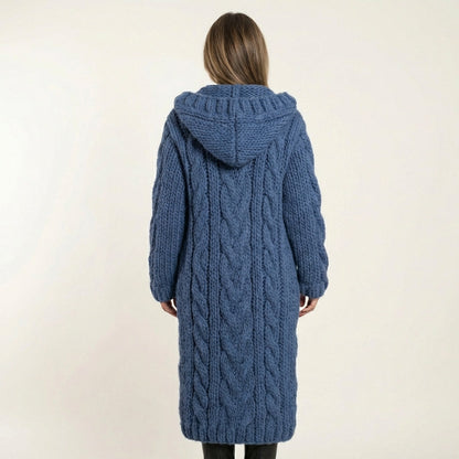 Christie | Oversized Cable Knit Button Cardigan