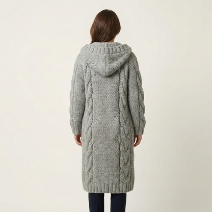 Christie | Oversized Cable Knit Button Cardigan