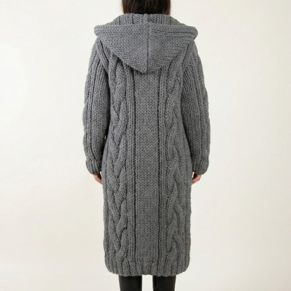 Christie | Oversized Cable Knit Button Cardigan