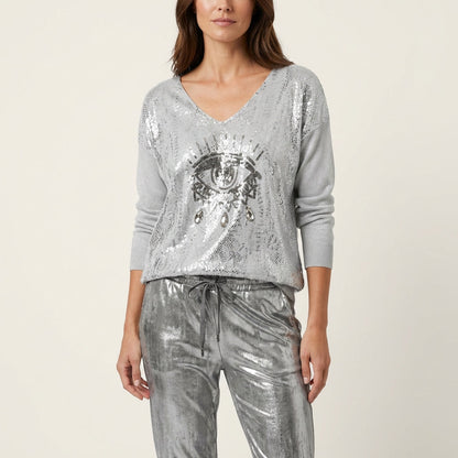 Emma | Sequin V-Neck Two-Piece Set