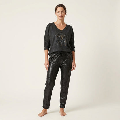 Emma | Sequin V-Neck Two-Piece Set