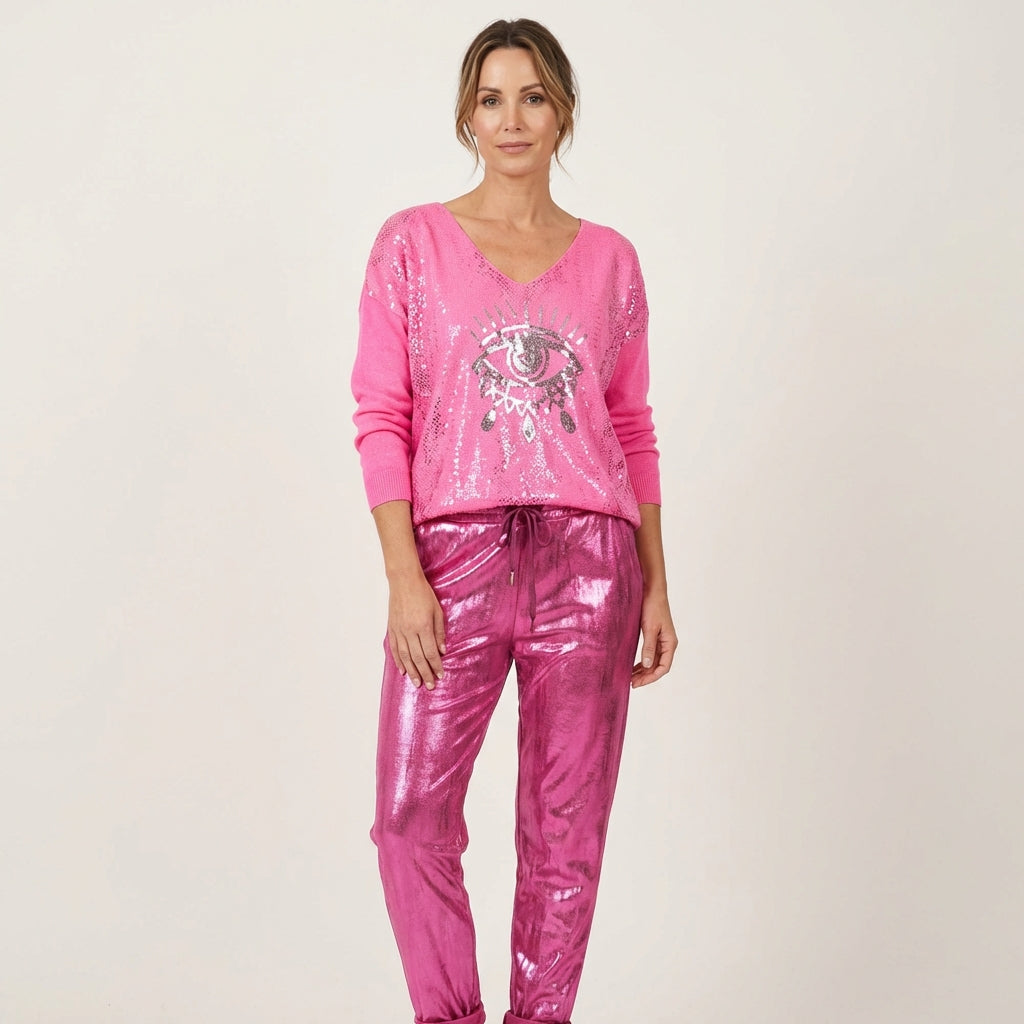 Emma | Sequin V-Neck Two-Piece Set