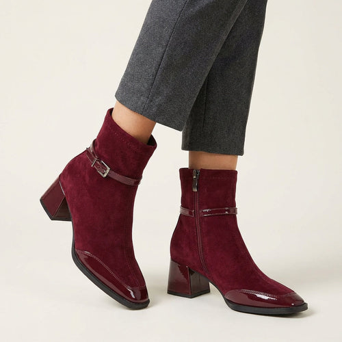 Edina | Suede Buckle Boots