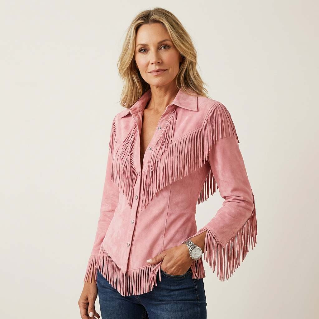 Chrissie | Suede-Feel Button-Up Shirt