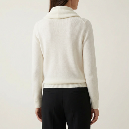 Elena | Draped Cowl Neck Long-Sleeve Top