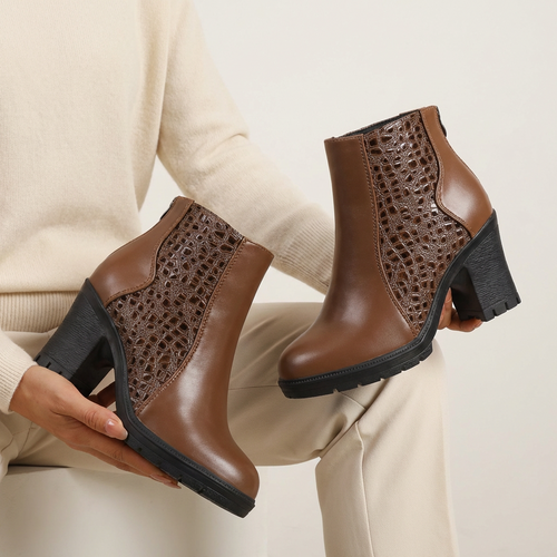 Abella | Genuine Leather Comfort Heels