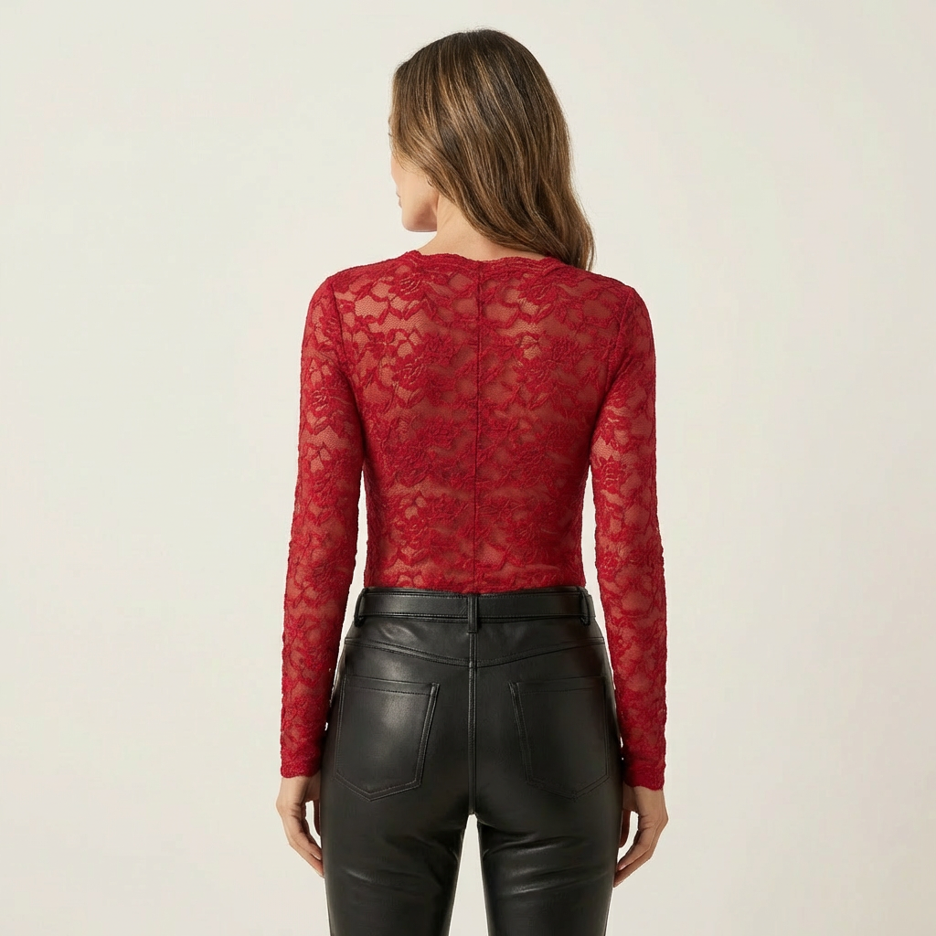 Vanessa | Lace V-Neck Blouse