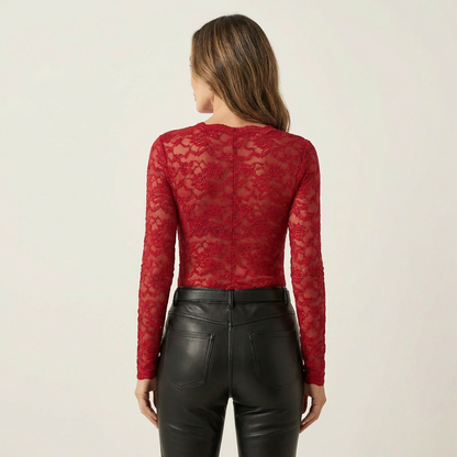 Vanessa | Lace V-Neck Blouse