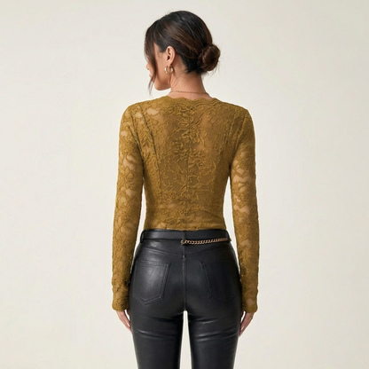 Vanessa | Lace V-Neck Blouse
