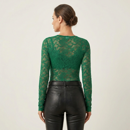 Vanessa | Lace V-Neck Blouse