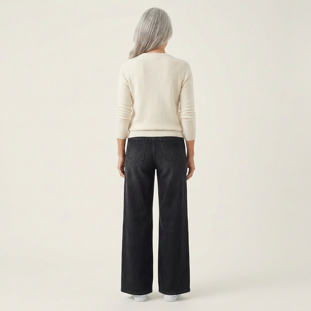 Caroline | High-Waist Stretch Wide-Leg Jeans