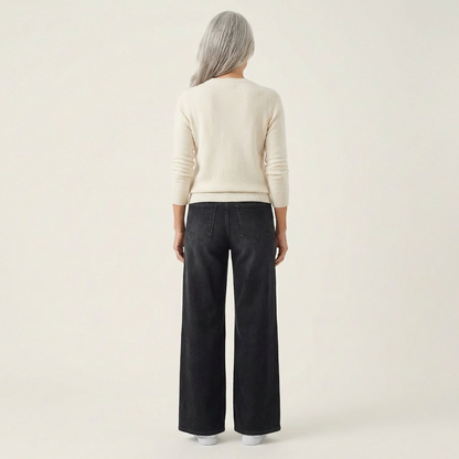 Caroline | High-Waist Stretch Wide-Leg Jeans