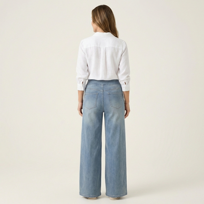 Caroline | High-Waist Stretch Wide-Leg Jeans