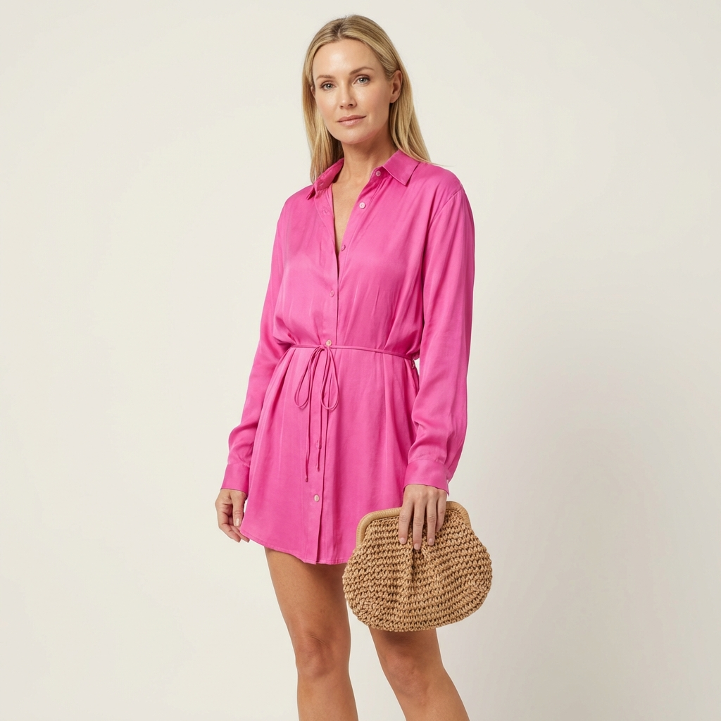 Nathalie | Satin Romper Dress Set