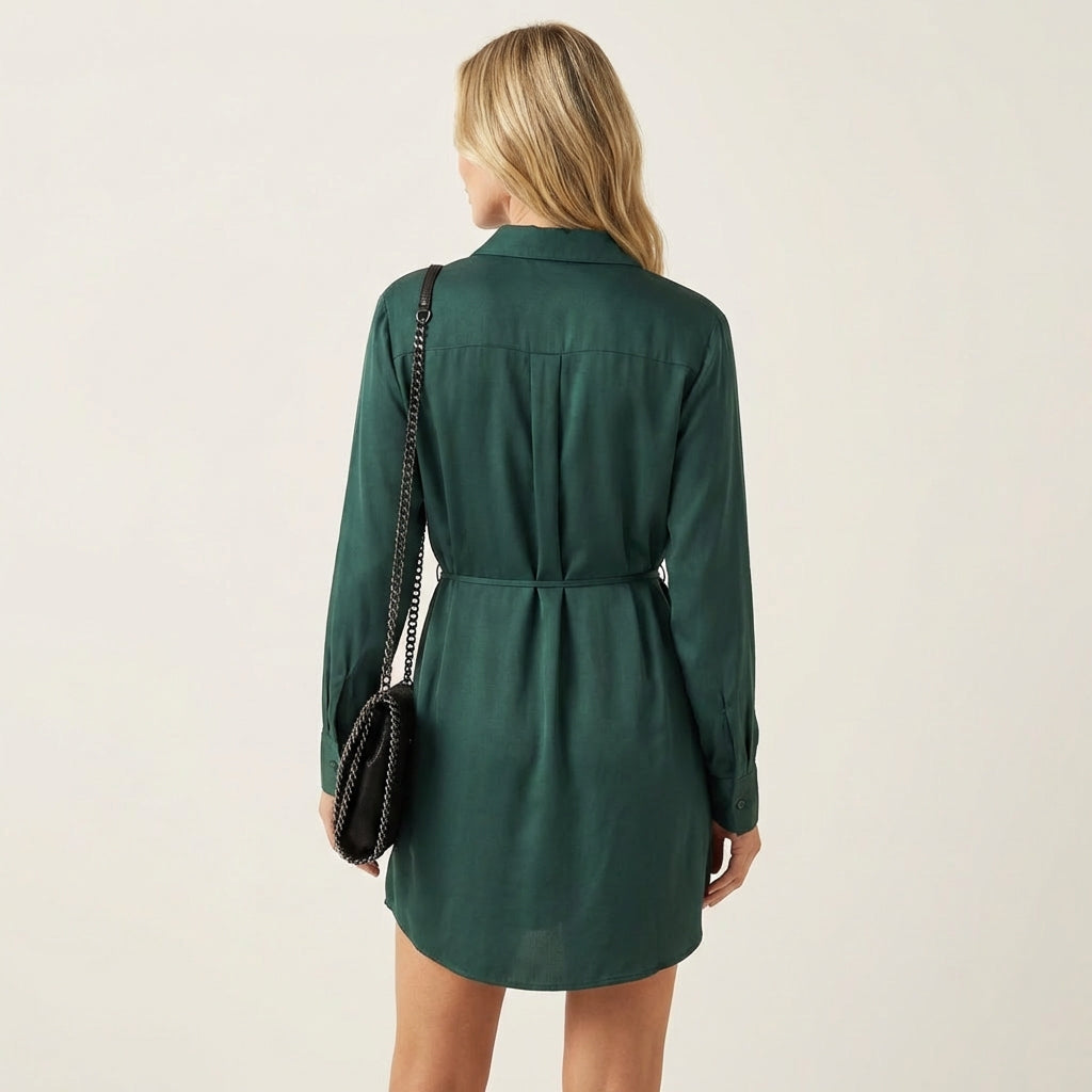 Nathalie | Satin Romper Dress Set