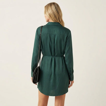 Nathalie | Satin Romper Dress Set