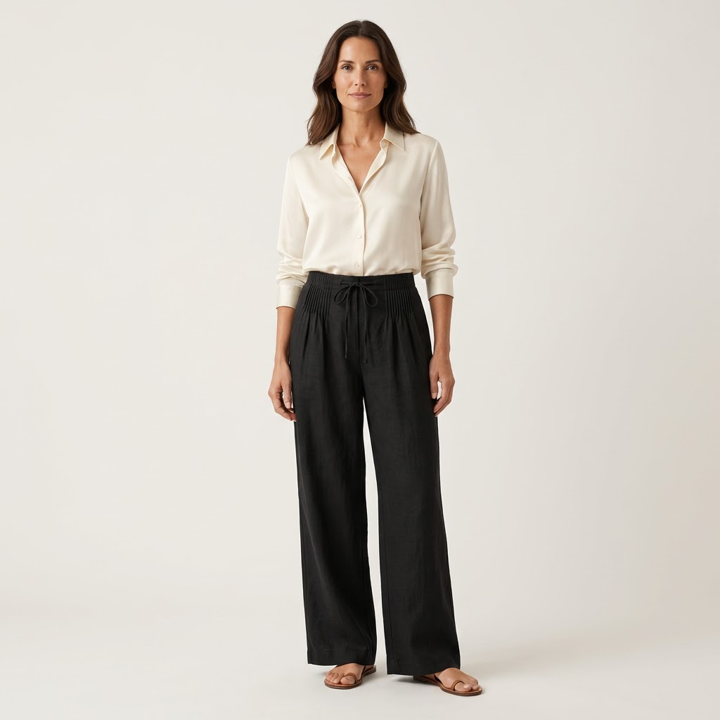 Miara | Wide-Leg Linen Pant