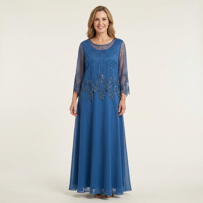 Norella | Elegant Shimmer Overlay Dress