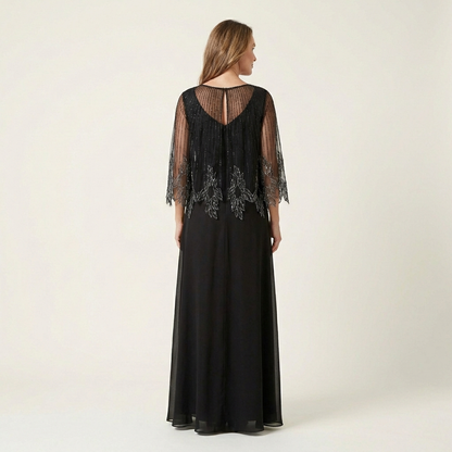 Norella | Elegant Shimmer Overlay Dress
