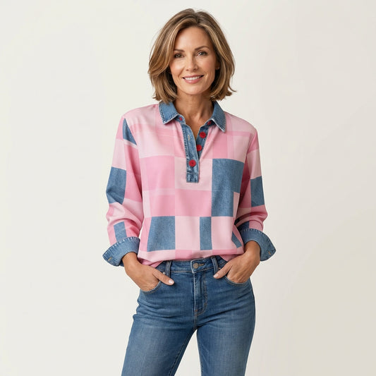 Carli | Vintage Plaid Sweatshirt