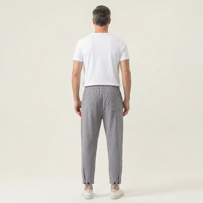 Gabe | Cotton & Linen Cropped Pants for Men