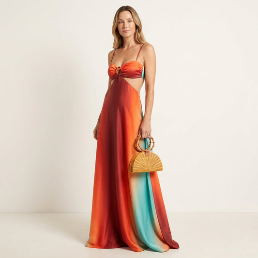 Kira | Gradient Cutout Maxi Dress