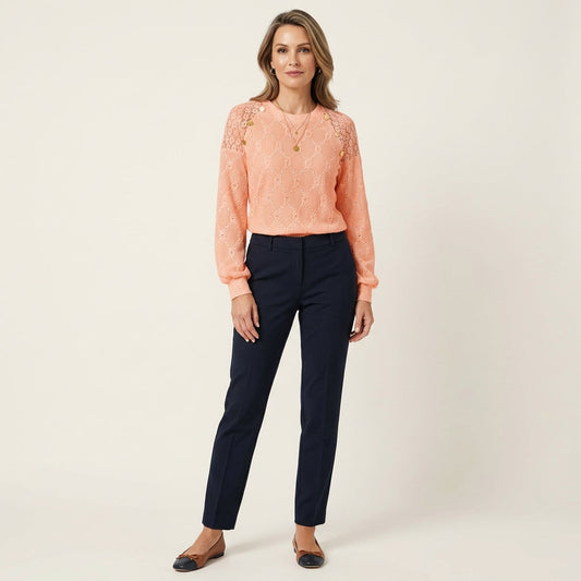 Liana | Patterned Long-Sleeve Blouse