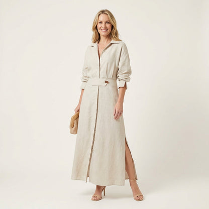 Marianne | Cotton-Linen Maxi Dress