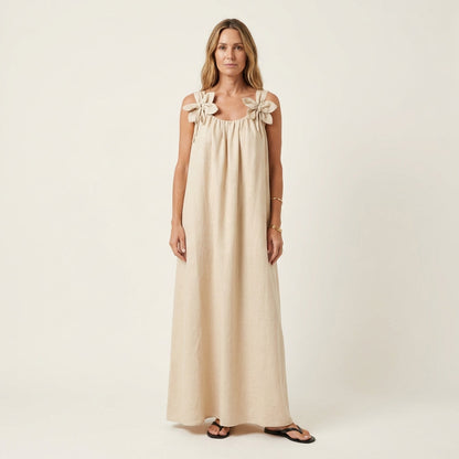 Loriana | Floral U-Neck Summer Dress